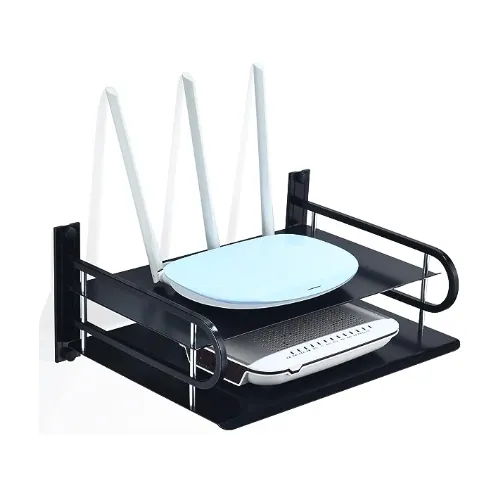 RouterStand.webp Metal Router Stand – Black - Image 1
