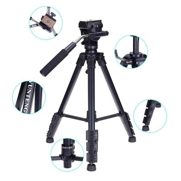 YUNTENG VCT-691 Video Camera Tripod - Image 2